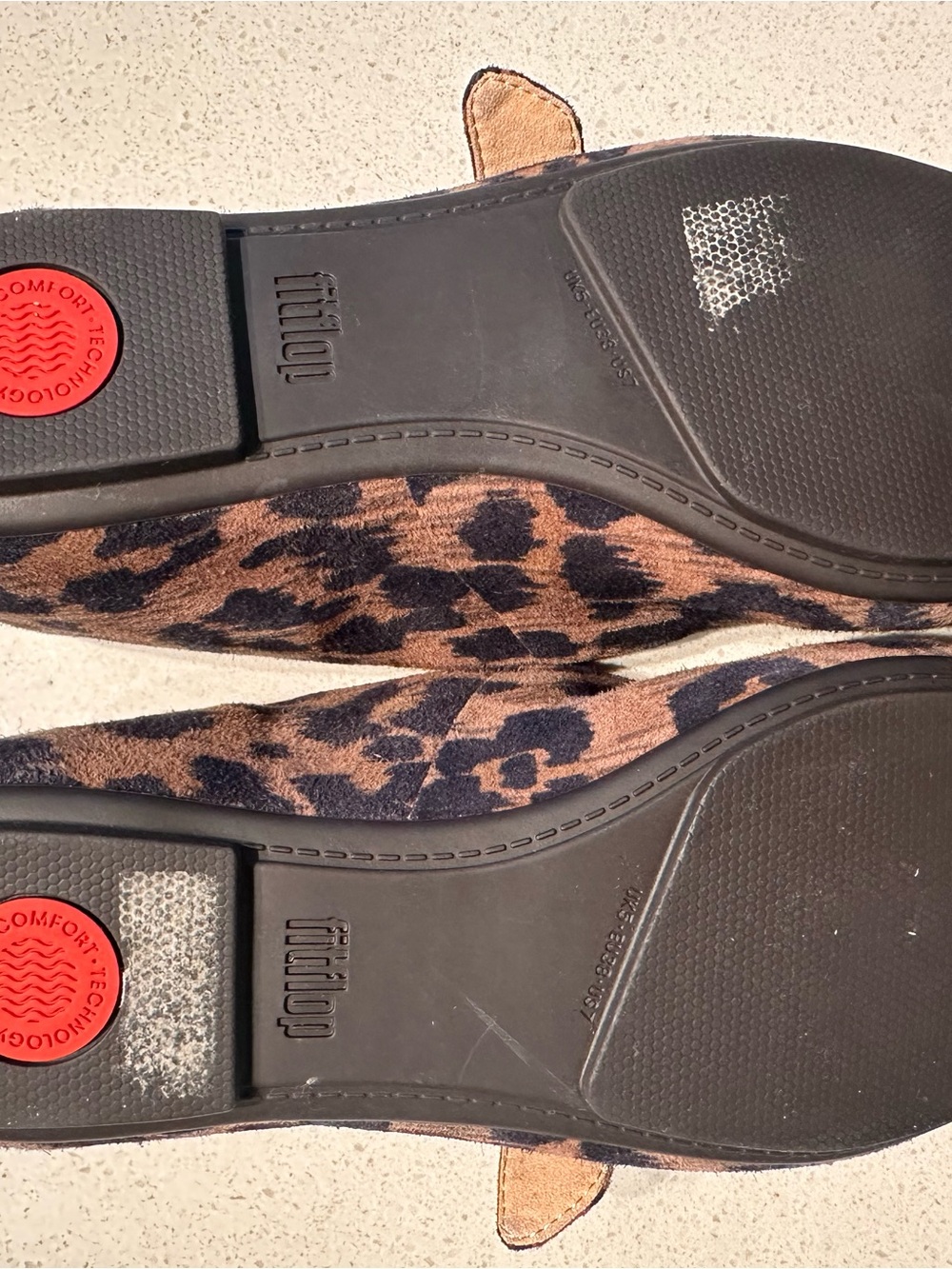 Fitflop Leopard Print Mary Jane Flat in Brown and Black - Picture 5 of 6